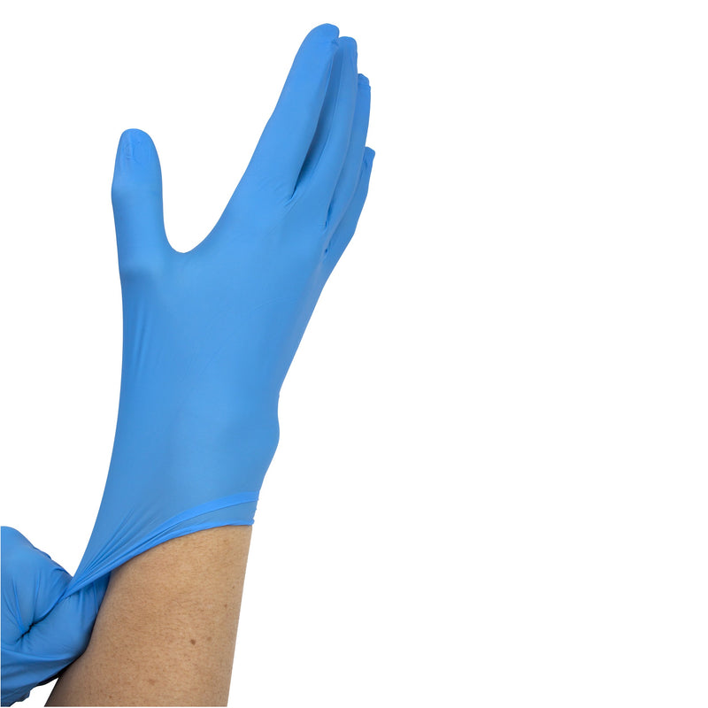 GUANTE DE NITRILO AZUL SIN POLVO PARA EXAMEN | Medical B Productos Y